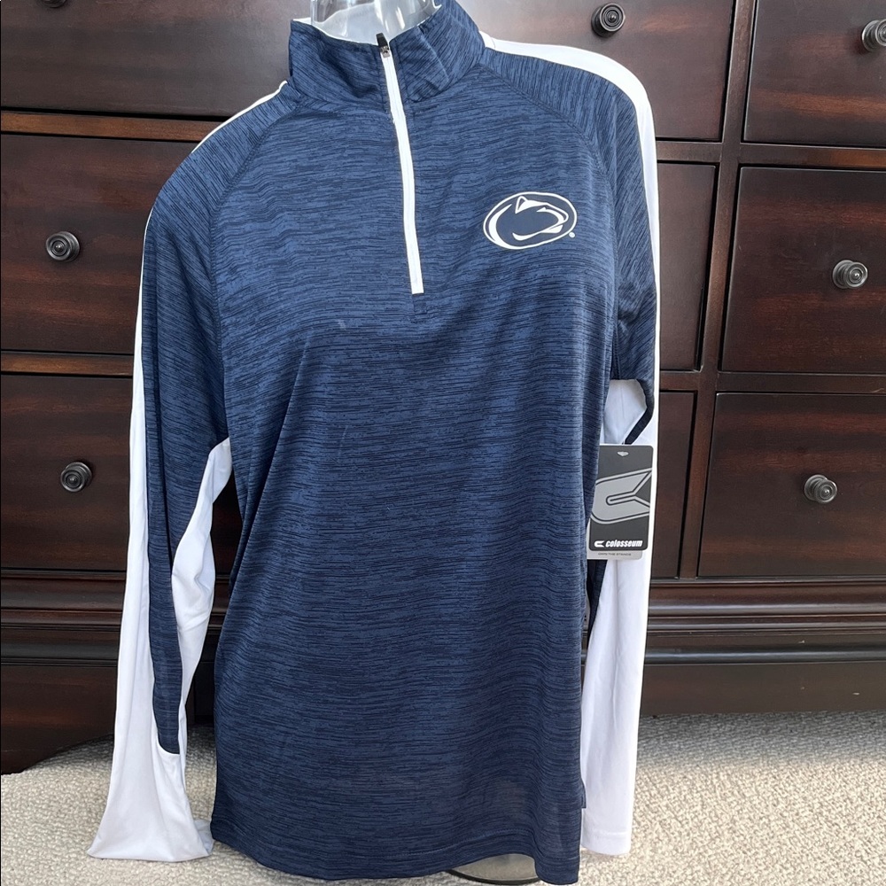 Penn State Colosseum Navy and White Quarter-Zip Pullover